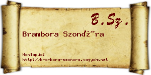 Brambora Szonóra névjegykártya